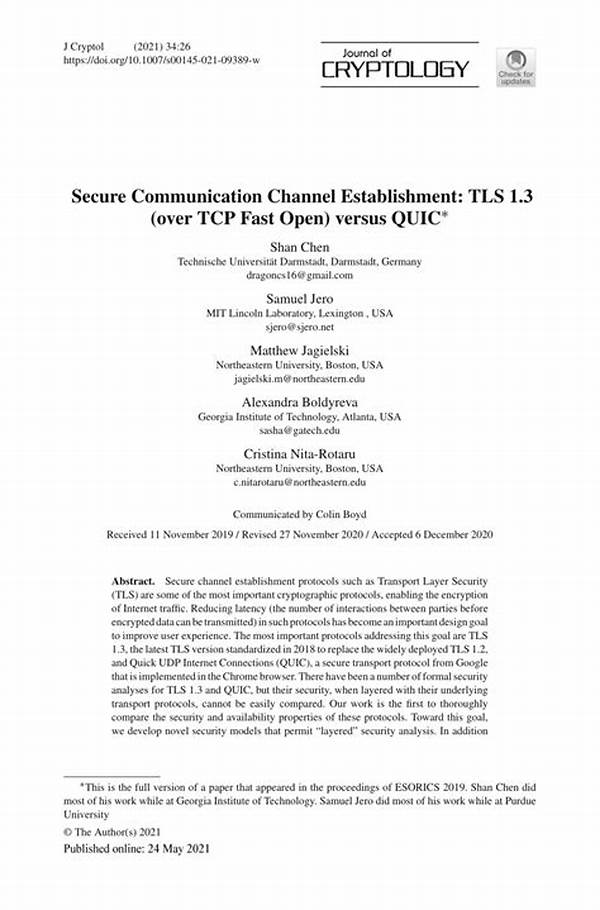 Secure Communication Channel Establishment